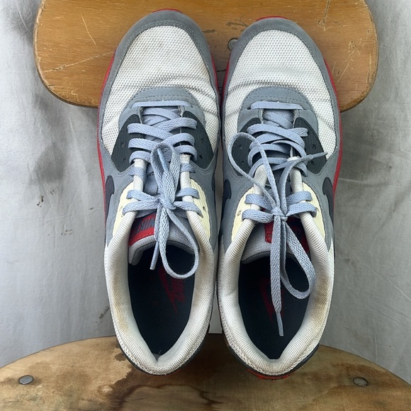 Nike Air Max 90 Wolf Grey and Challenge Red - Picture 6 of 8